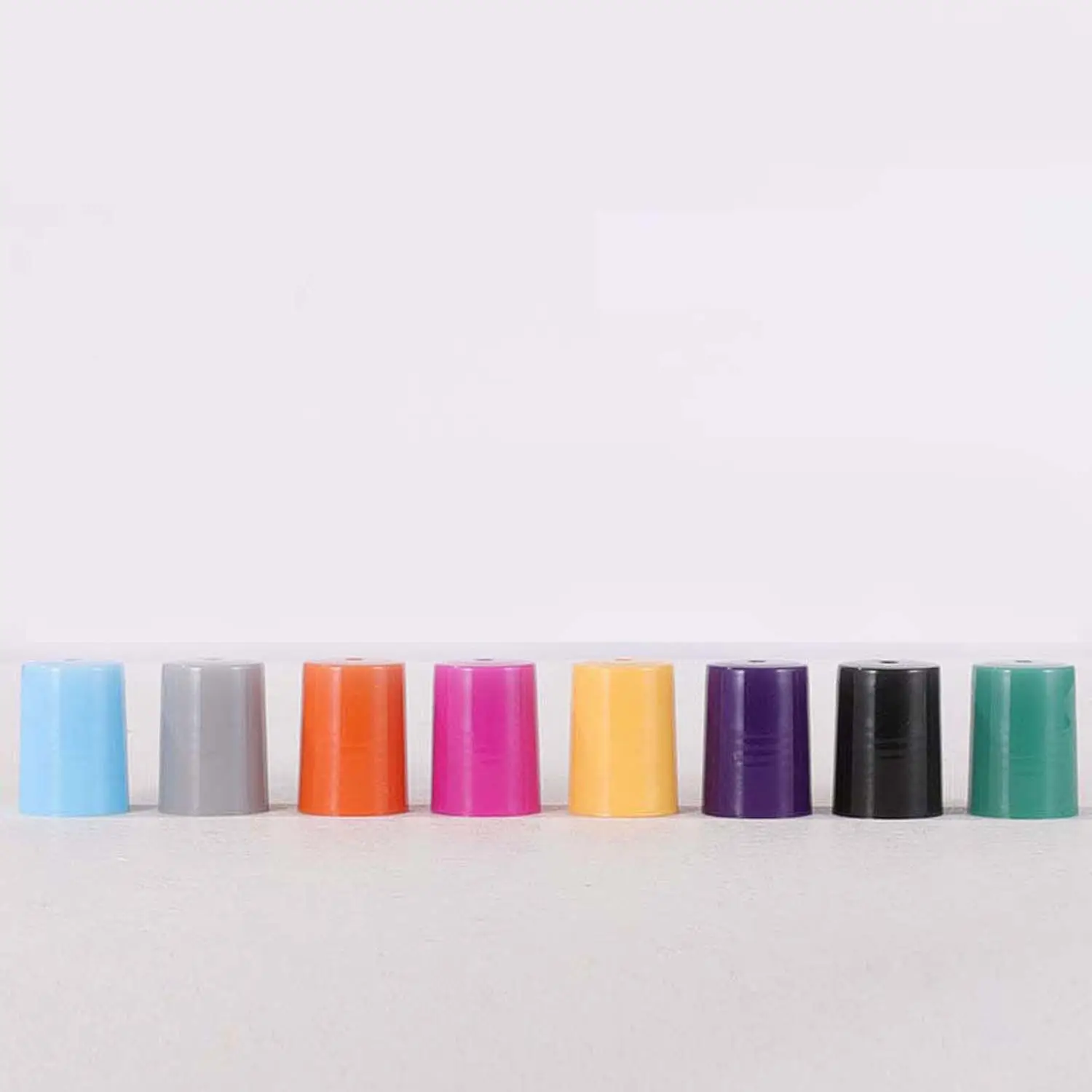 Bouchons de bouteilles en plastique colorés, 10ml, 100 pièces, vente en gros