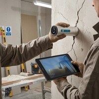 Medidor Inalámbrico de Ancho de Grietas, Monitoreo de Estructuras de Concreto en Tiempo Real, Registro de Datos, Probador de Ingeniería