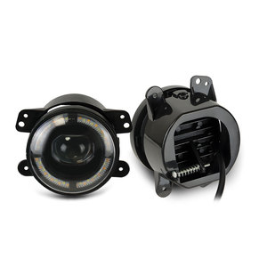 Qideguan 4-Inch Led Fog <b>Lights</b> With Halo High Low Beam <b>Projector</b> Car Lighting For Wrangler - Product Image 3