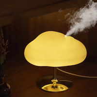 Diffuseur d'huiles essentielles de luxe en forme de nuage de champignon, diffuseur d'arômes ultrasonique pour la maison avec lumière LED