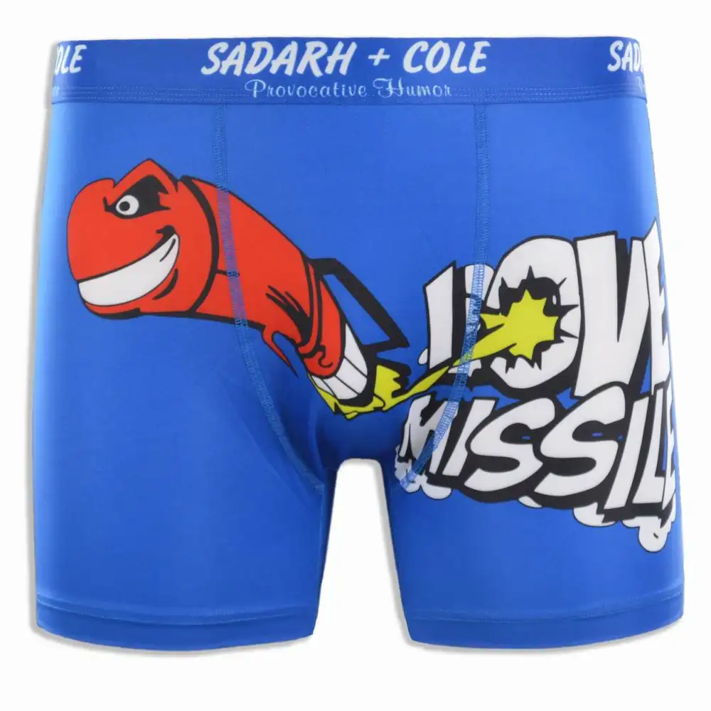 The Latest Fashion 3D Print Men Underwear Trunks Logo shark cartoon under wear calzoncillos boxer briefs spandex cuecas