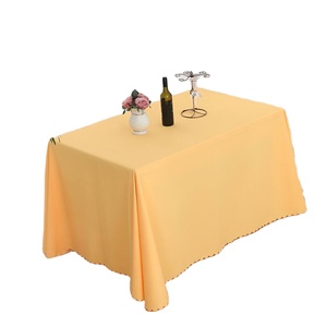 Modern White Orange <b>Black</b> Rectangular Wedding <b>Tablecloths</b> Woven Polyester and Spandex Factory Price - Product Image 1