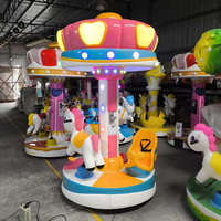 Manège pour enfants à 3 places de Chine, type carrousel, adapté aux parcs d'attractions intérieurs et extérieurs