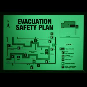 Özel fotolüminesan yangın söndürücü tahliye acil aydınlık çıkış işareti kızdırma karanlık güvenlik etiket işaretleri - Product Image 2