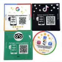 Google Review Menus en ligne Support NFC imprimable en PVC Carte de table de restaurant intelligente Étiquette de menu RFID