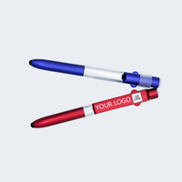 GemFully Cool New Gadgets Stylos à encre gel noire transformable Stylo publicitaire avec flash lumineux et support mobile avec pointe lumineuse