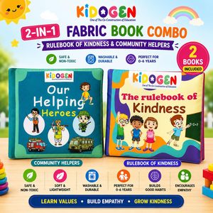 คิดโอเจน 2-in-1 ชุดหนังสือผ้าเพื่อการเรียนรู้สำหรับเด็ก 0-6 ปี |   หนังสือผ้าเกี่ยวกับความเมตตาและผู้ช่วยเหลือในชุมชน - Product Image 6