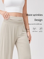 Leggings de yoga taille haute pour femmes avec taille élastique, imprimés, doux, respirants, plissés, à jambes larges pour l'exercice et la danse