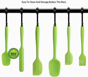 <b>Silicone</b> Spatula 6 Piece Set 480 F Heat Resistance Non-Stick Cooking Tools <b>Baking</b> and Stirring Multi Purpose Kitchenware - Product Image 2