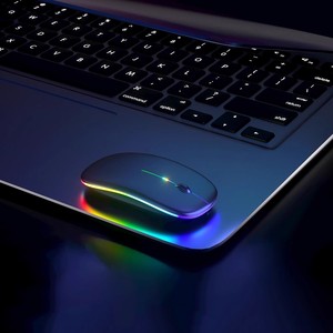 Ratón luminoso con Bluetooth, 1600Dpi, carga tipo C, modo dual, inalámbrico, ergonómico, portátil, para juegos de oficina - Product Image 2