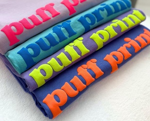 T-shirts Hip Hop pour Hommes en Coton 100% Respirant, Personnalisés en 3D avec Broderie sur Tissu Éponge Surdimensionné, Impression à l'Écran en Mousse et Gaufrage - Product Image 1