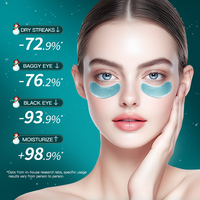 Mascarilla de Gel para Ojos SADOER con Colágeno, Hierbas y Algas Marinas de Fresa Navideña, 7.5g, Reafirmante, Hidratante, Antiarrugas, Calmante, para Todo Tipo de Piel