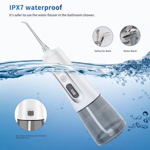 Hydropulseur dentaire portable sans fil rechargeable étanche IPX7 300 ml pour le nettoyage des dents - Product Image 2