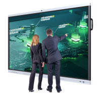 Papan Monitor Responsif 4k 8ms, Panel Layar Sentuh Inframerah Interaktif Cerdas, Meja Pintar untuk Presentasi Rapat