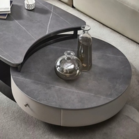Nouvelle Table Basse Créative Irrégulière en Pierre Frittée, Design Minimaliste Moderne et Luxe Léger 2026 pour Salon