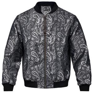 Hommes taille <span class=keywords><strong>cassée</strong></span> liquidation automne hiver veste automne coupe-vent coupe-vent à manches longues manteau décontracté Paisley Bomber veste - Product Image 6