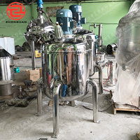 220V 42.9 équipement de mélange d'homogénéisateur de qualité alimentaire réservoir de récupération à double enveloppe en acier inoxydable 304/316L produits chimiques plastiques