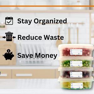 Dissolvable Food <strong>Labels</strong> 2x1 Inch 1000 PCS Blue for Food Containers Bottle Storage <strong>Bins</strong> Kitchen Pantry Labeling - Product Image 4