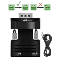 Convertisseur VGA vers HDTV 1080P Adaptateur HDTV vers VGA avec alimentation audio pour moniteur HDTV projecteur PC PS3