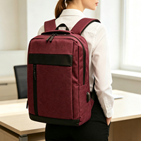 Mochila para Portátil con Logotipo Personalizado al por Mayor, con Puerto de Carga USB, Minimalista, de 15.6 Pulgadas, para Hombres y Mujeres, para Oficina, Viajes de Negocios