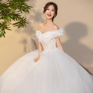 <span class=keywords><strong>Robe</strong></span> <span class=keywords><strong>de</strong></span> <span class=keywords><strong>mariée</strong></span> sans bretelles en cristal léger, nouveau style 2025, épaules dénudées, manches bouffantes, pour femmes enceintes, <span class=keywords><strong>princesse</strong></span>, taille cintrée - Product Image 3