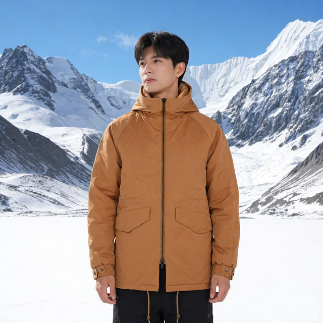 Men's All-Weather Outdoor Soft Shell Zipper Jacket Waterproof Windproof Breathable Hooded Recycled Polyester Mountain Climbing