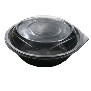 Cuenco de plástico desechable con tapa para ensalada, almacenamiento de alimentos, fruta, ensalada, mascotas, 001, 160x60 Mm