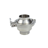 Vanne de retenue sanitaire soudée SS316L pour système de refroidissement liquide de centre de données, vanne anti-retour en acier inoxydable