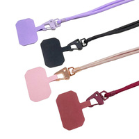 Sangle de téléphone portable réglable en polyester de 150 cm, série violette, cordon anti-perte pour téléphone, sangle de sécurité pour étui de téléphone