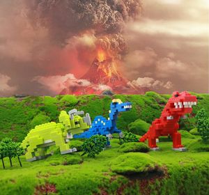 YIRUN – bloc de construction dinosaure tyrannosaure rex figurine <span class=keywords><strong>dino</strong></span> modèle jouets éducatifs pterosaure blocs de construction briques - Product Image 4