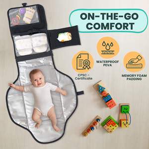 Popok poliester portabel stasiun Penggantian tahan air dapat dilipat untuk bayi baru lahir perjalanan bayi Registry Cari Item - Product Image 5