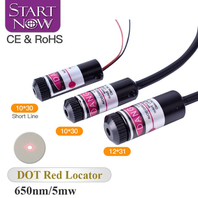 Red Dot Positioning 650nm 5V 5mw Adjustable Beam Diode Laser Module Marking Red Locator for Laser Engraving Machine Spare Parts
