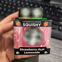 Jouet Squishy en TPR en forme de bonbon de fraise à la maltose, à remontée lente, anti-stress, sensoriel, cadeau, vente en gros
