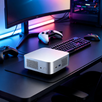 Mini PC AMD R5 para Estación de Trabajo, Gráficos Integrados Radeon 660M, Compatible con Pantalla de 3440*1440 a 144Hz, Doble SSD NVME, Mini Computadora de Escritorio