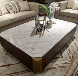 Mesa de <span class=keywords><strong>Centro</strong></span> Moderna de Estilo Simple con Tapa de Mármol Blanco, Muebles de Sala de Estar, Mesa de Té - Product Image 4