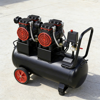 Compresseur d'air portable silencieux sans huile à piston refroidi par air 220V 8L/24L/50L 20kg avec garantie 1 an pour gonflage de pneus et pulvérisation