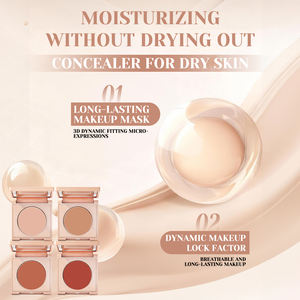 Crème <span class=keywords><strong>correctrice</strong></span> naturelle de <span class=keywords><strong>haute</strong></span> qualité à <span class=keywords><strong>couvrance</strong></span> totale, résistante à l'eau, longue tenue, pour un teint plus lumineux, pour le maquillage du visage, marque privée - Product Image 4