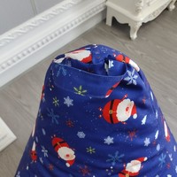 Noël décor à la maison marine père noël confortable mignon enfants pouf triangle pouf chaise personnalisé en gros pouf chaise longue