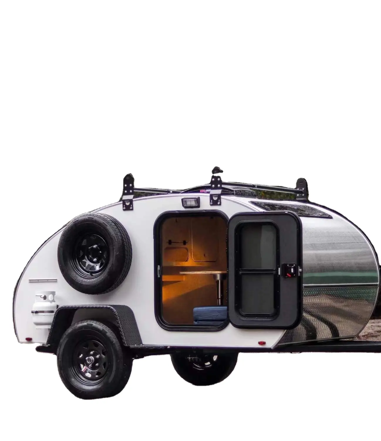 Australië Lichtgewicht Frp Truck 4X4 Off-Road Hybride Mobiele Caravan Camper Met Badkamer 18 Ft Luxe 4X4 Camper Rv