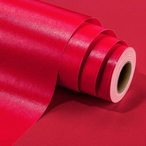 Yarcony Shimmer Red Wrapping Paper Roll 30 Inches X 33 Feet Solid Color Pearly Lustre Gift <b>Wrap</b> Birthday Packaging - Product Image 1
