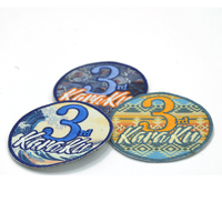Meilleure vente numérique personnalisé sublimé transfert de chaleur impression patch de broderie étiquette tissée sur le bord fabricant de patch