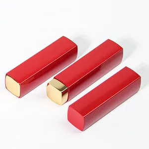 High Quality Red Aluminum Lip Stick Tube 5g Custom Press Spring Lipstick Container Cosmetic Packaging Private Label