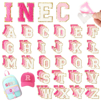 Lettres autocollantes personnalisées à double couche de 5.5cm pour vêtements, autocollants brodés en tissu blanc-doubles étiquettes de vêtements