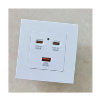 Chargeur mural super rapide 65W à 3 ports USB Type A+C, prise murale universelle multi-ports, adaptateur de prise pour téléphone portable AC110-240V