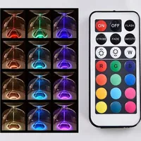 Moderno reloj de arena luminoso de 15 minutos temporizador de arena vidrio de Control remoto con luz nocturna inferior de madera para juguetes de escritorio decorativos para el hogar