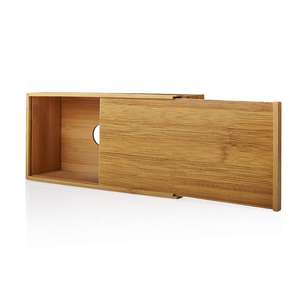 High Quality Bamboo Paper Tissue Holder Box <b>Napkin</b> <b>Dispenser</b> Holder - Product Image 5