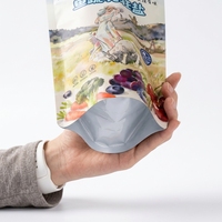 Sacs alimentaires en aluminium épais à haute barrière, refermables avec fermeture éclair anti-oxydation, logo et taille personnalisés