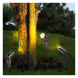 2W 단일 색상 정원 스파이크 LED 스포트 라이트 IP65 야외 알루미늄 풍경 잔디 조명 방수 장식 마당 스포트 라이트