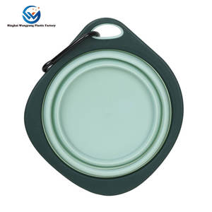 Piring air pemberi makan perjalanan pola padat portabel, mangkuk bergaya ramah lingkungan untuk anjing dan kucing - Product Image 2