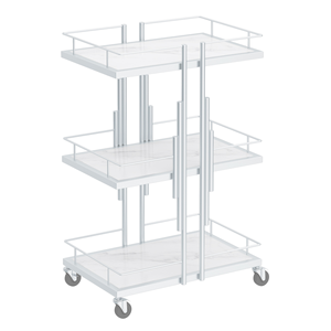 Beauty New Design Makeup Salon Cart 3 Tiers Pedicure Spa Nail Shop Trolley Gold Beauty Trolley With Lockable Wheels - Product Image 4